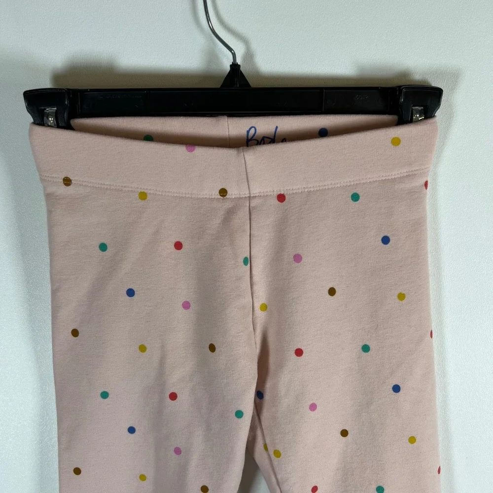 Boden Kids Pink Polka Dot Leggings Multi Color Spots Size 7-8Y‎ Cotton Blend